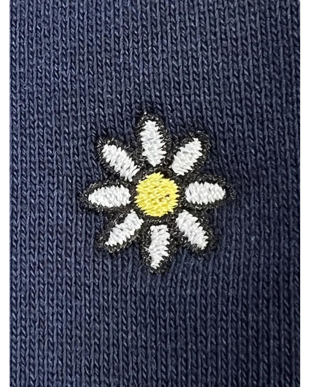 FAMILY FIRST Blue Floral-Embroidered Sweatshirt for men