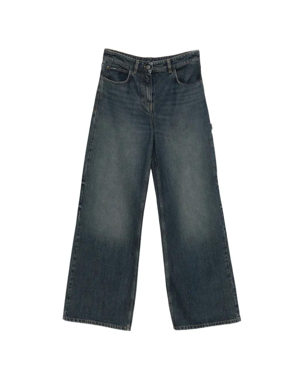 Courreges Blue Wide-Leg Carpenter Jeans