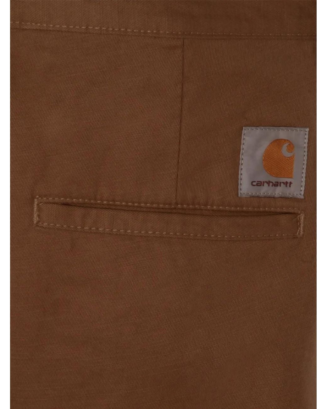 Carhartt Brown Brady Cotton Trousers for men
