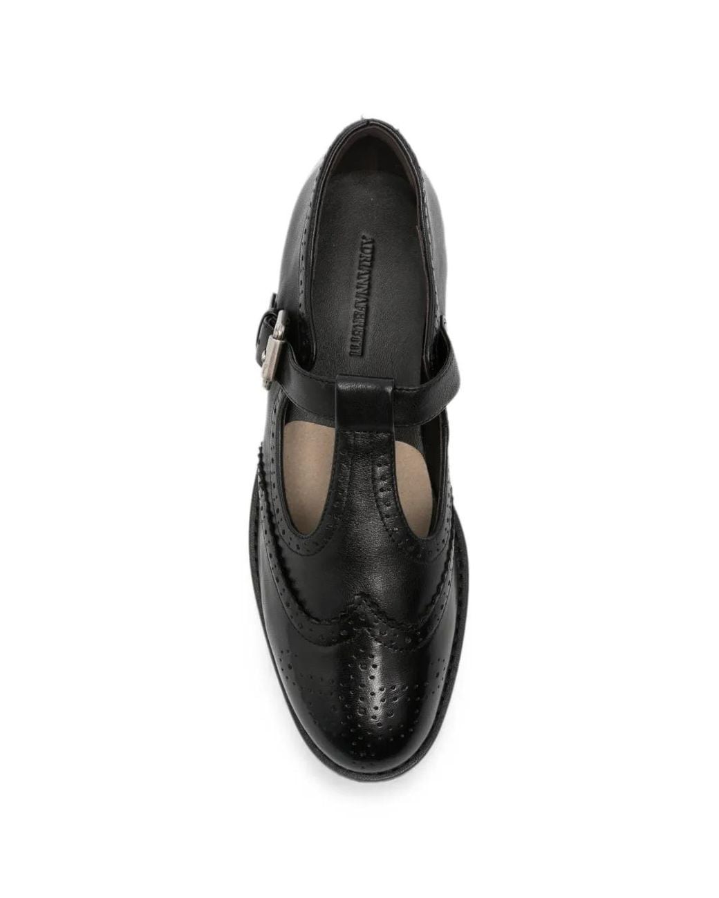 ADRIANNA FERETTI Black Chaussures À Bride Salomé Et Détails Façon Richelieus