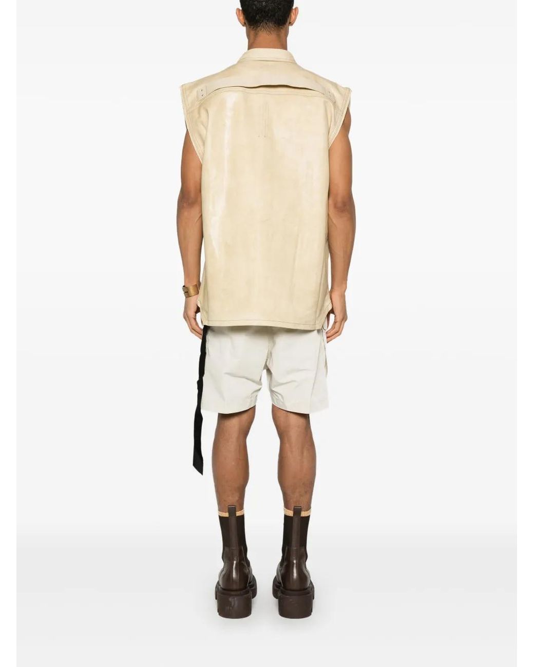 Rick Owens White Sl Tommy Jumbo Gilet for men