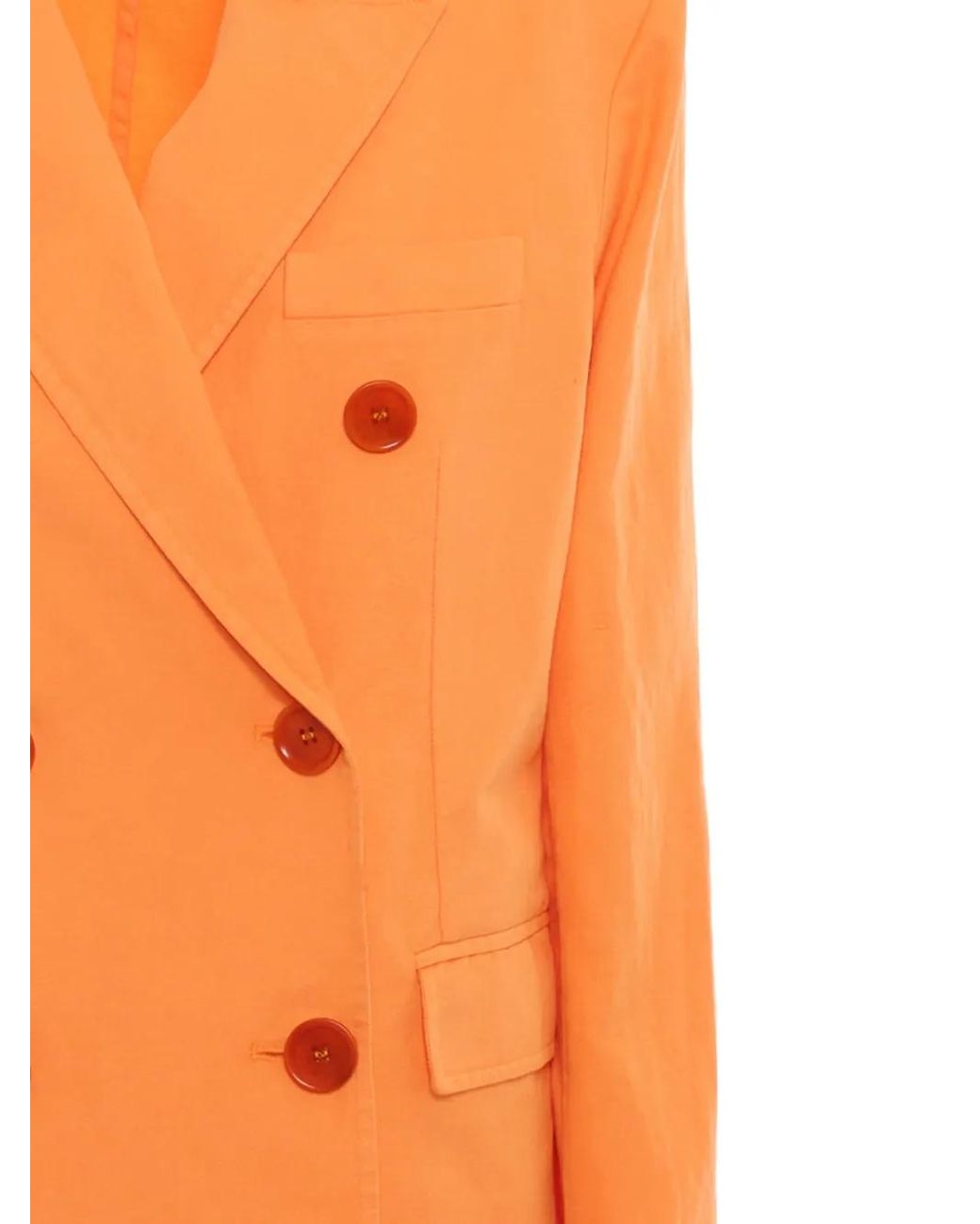 Aspesi Orange Blazer À Boutonnière Croisée