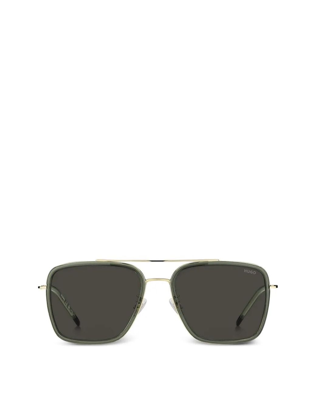 Boss Gray Square-Frame Sunglasses for men