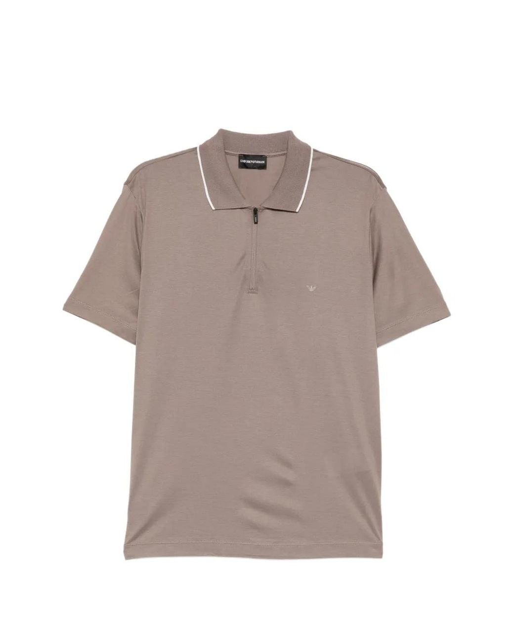 Emporio Armani Gray Travel Essential Lyocell Blend Jersey Polo for men