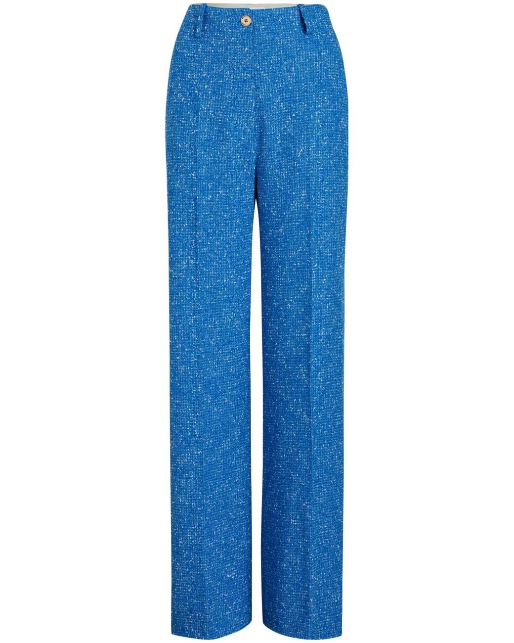 Patou Blue Iconic Tweed Trousers