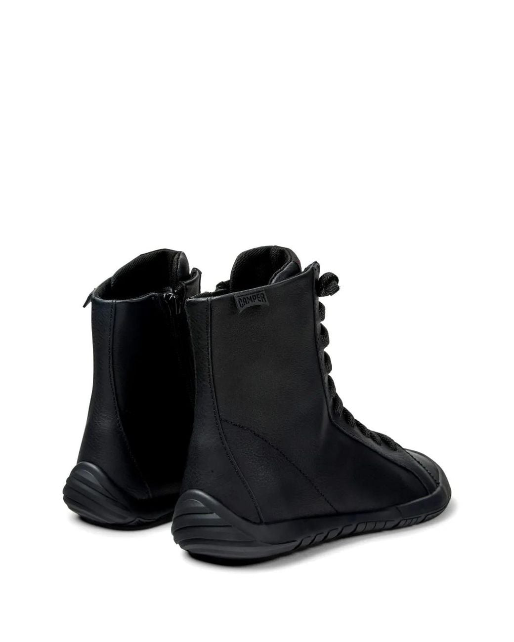 Camper Black Peu Path+ Leather Ankle Boots