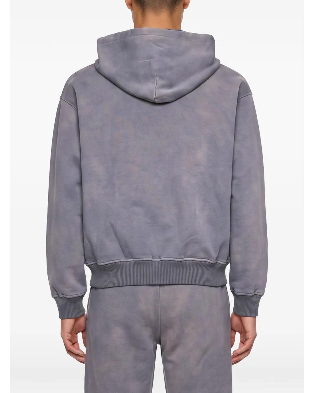 Kidsuper Blue Face-Patchwork Zip-Up Hoodie for men