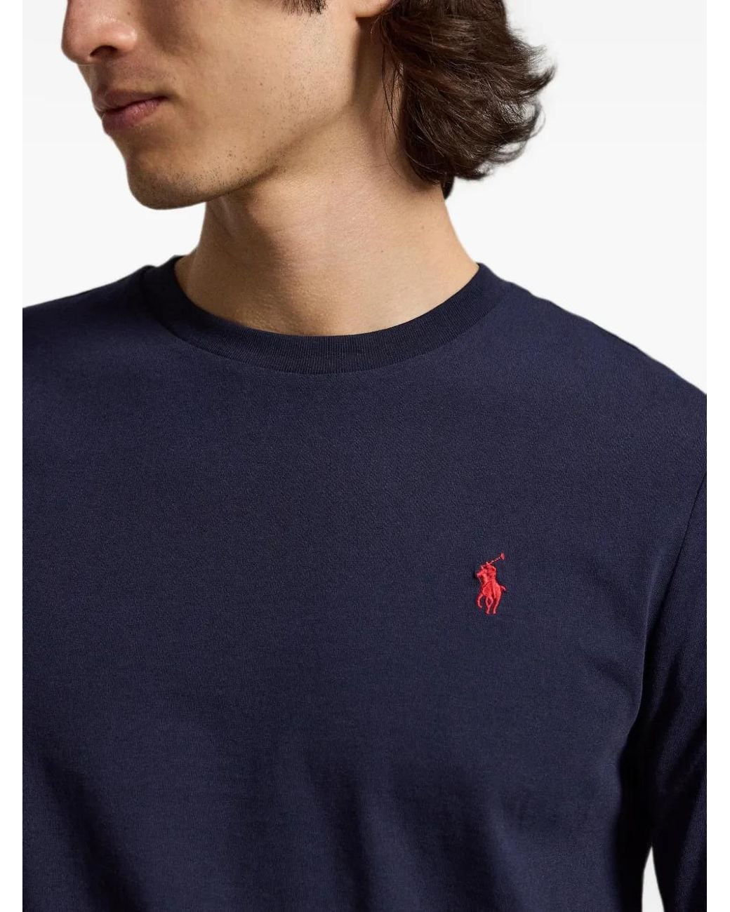Polo Ralph Lauren Blue Custom Slim Fit Jersey T-Shirt for men