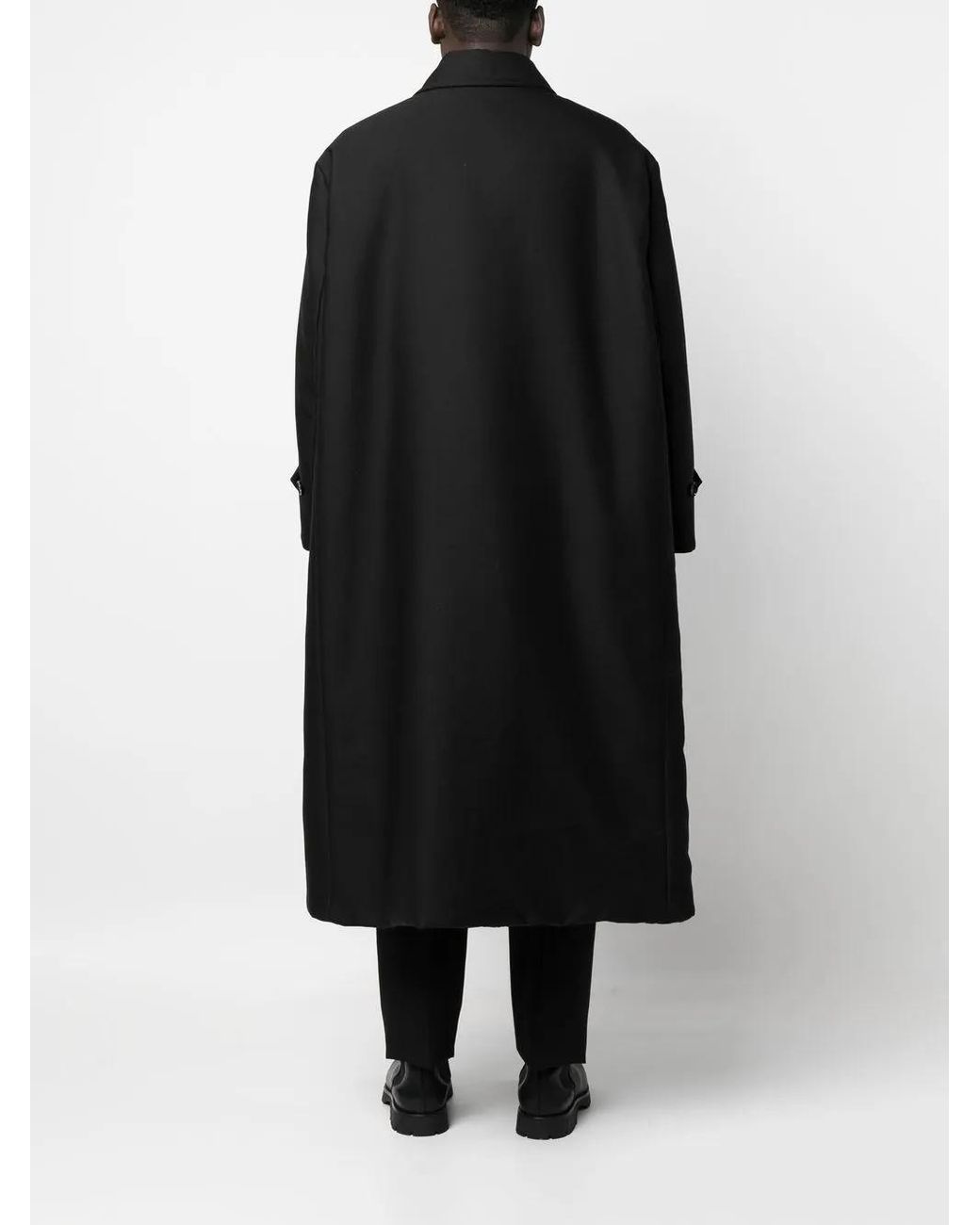 Valentino Garavani Black Single-Breasted Coat for men