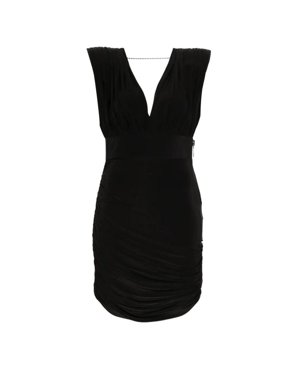 MITILIANE COUTURE Black Draped Mini Dress