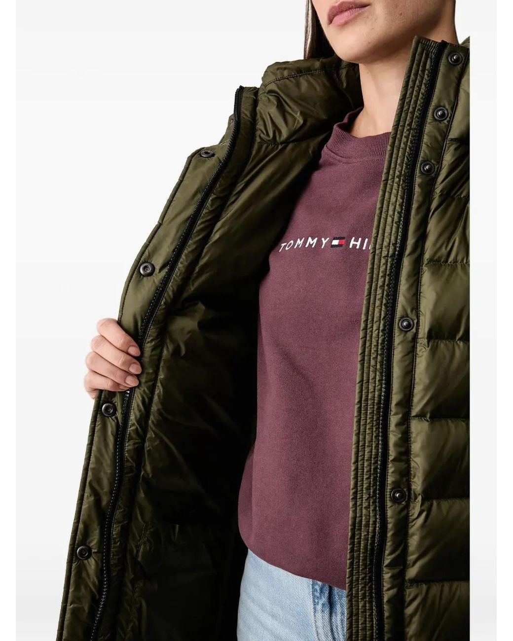 Blauer Green Quilted Hooded Coat