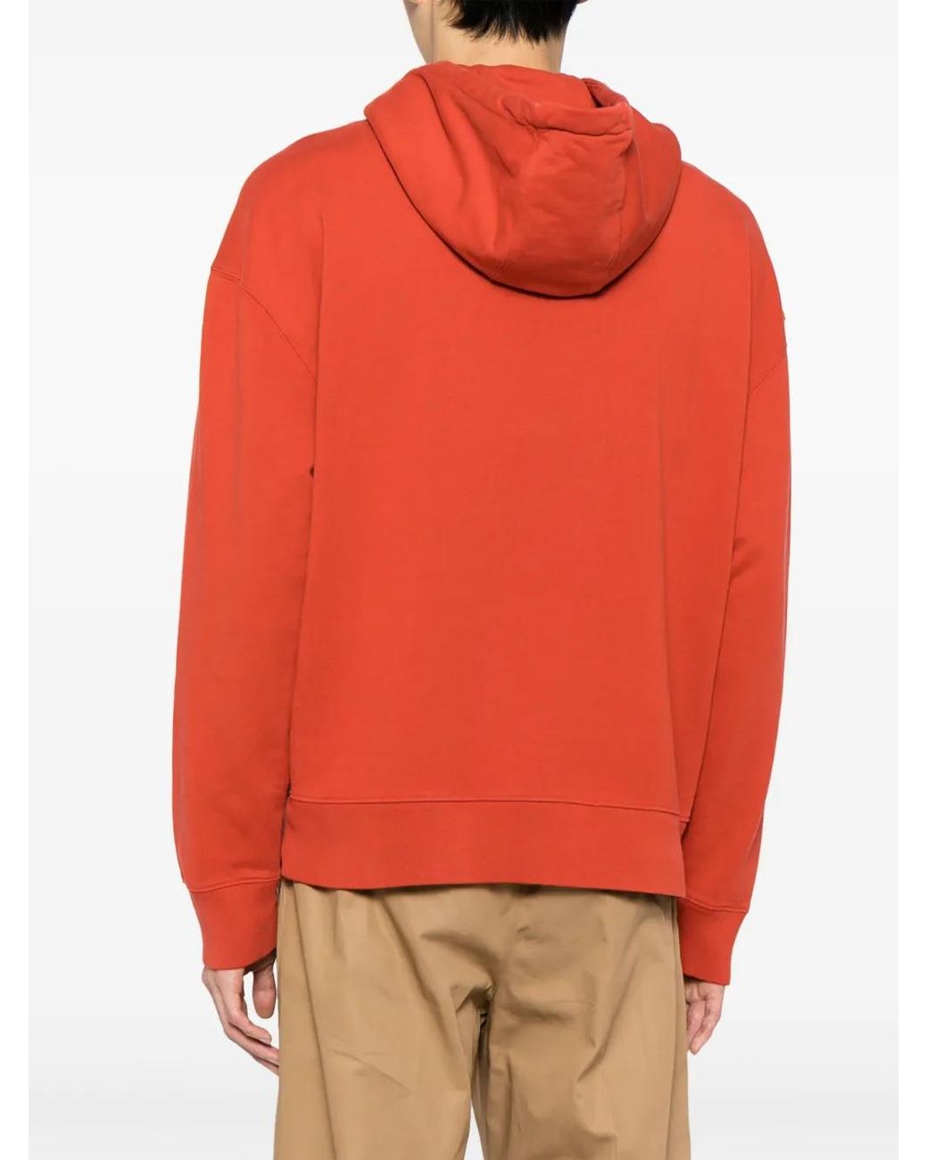 Maison Kitsuné Orange Prizes Motif-Embroidered Cotton Hoodie for men