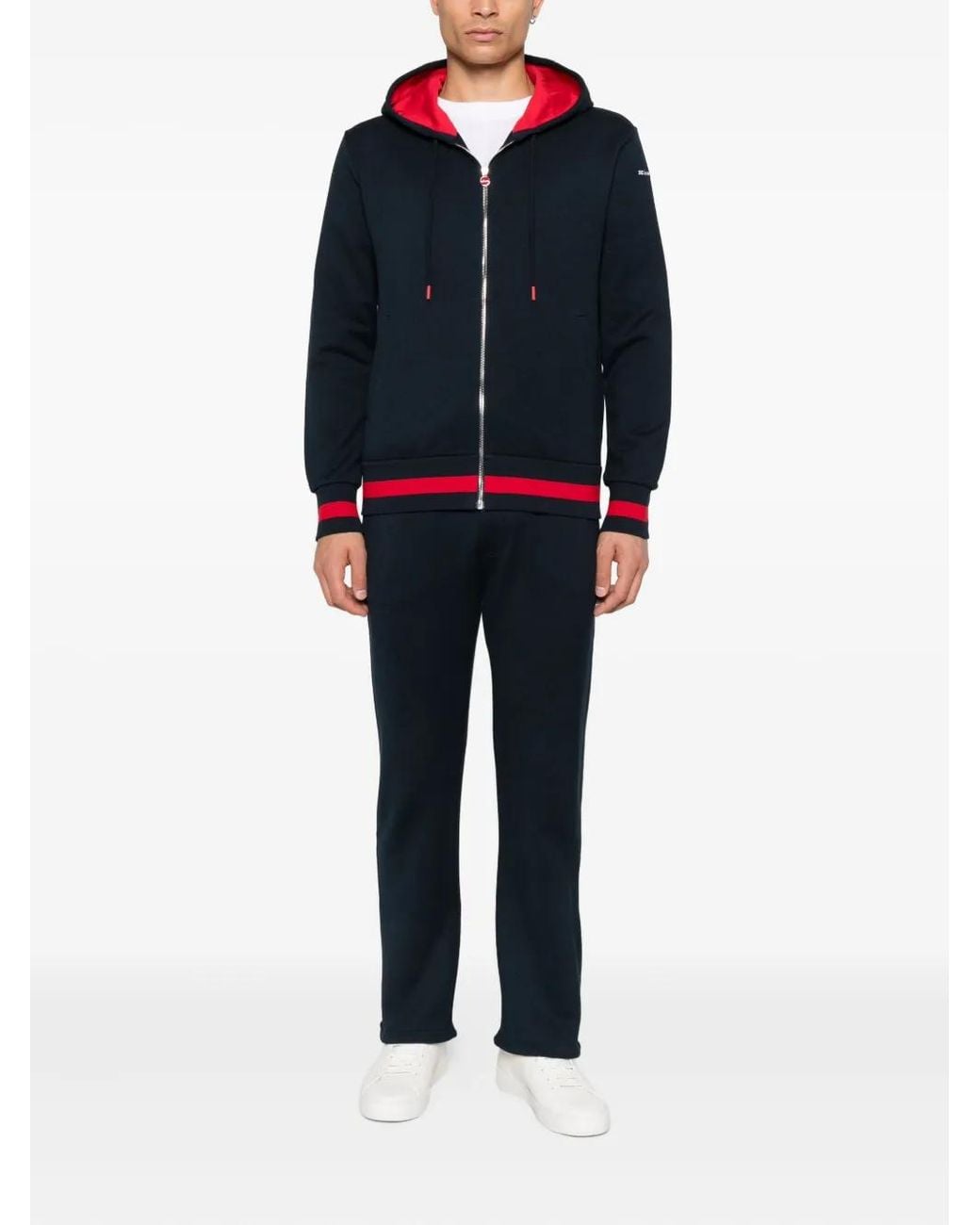 Kiton Blue Cotton Tracksuit Suits for men