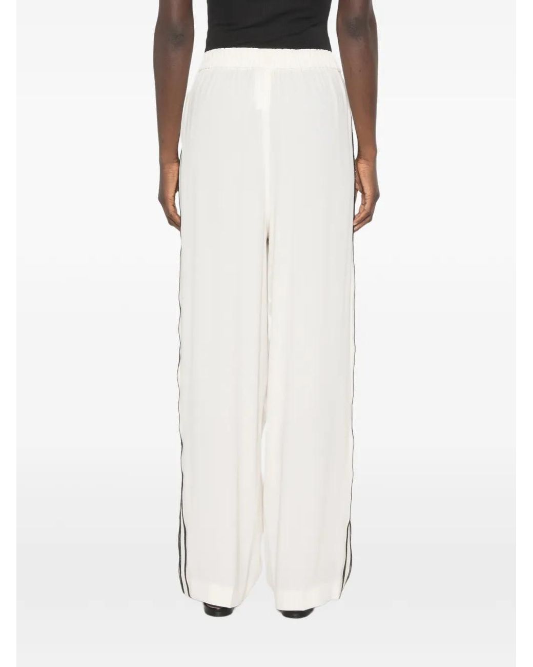 Fabiana Filippi White Side-Stripe Track Pants
