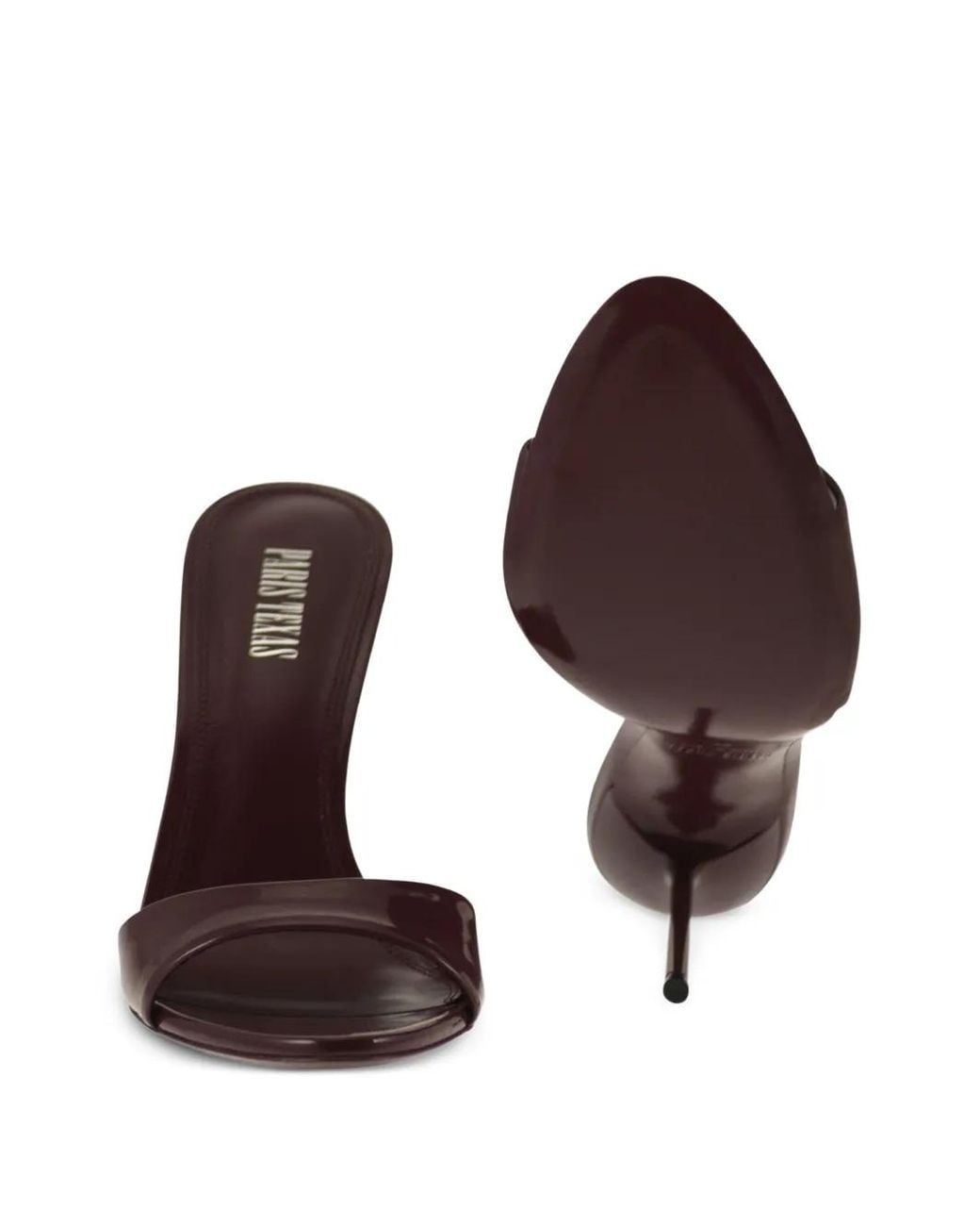 Paris Texas Brown Lidia Patent Leather Mules