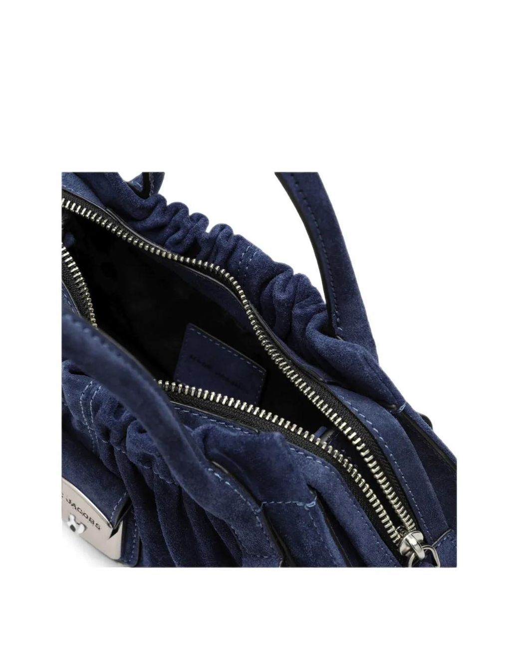 Marc Jacobs Blue Small Cristina Ruched-Detail Suede Tote Bag