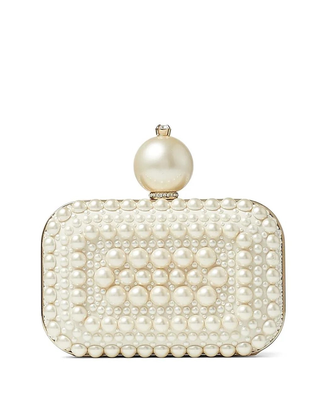 Jimmy Choo White Micro Cloud Clutch