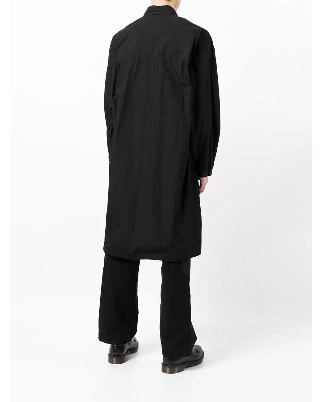 Yohji Yamamoto Black Asymmetric Cotton Shirt for men