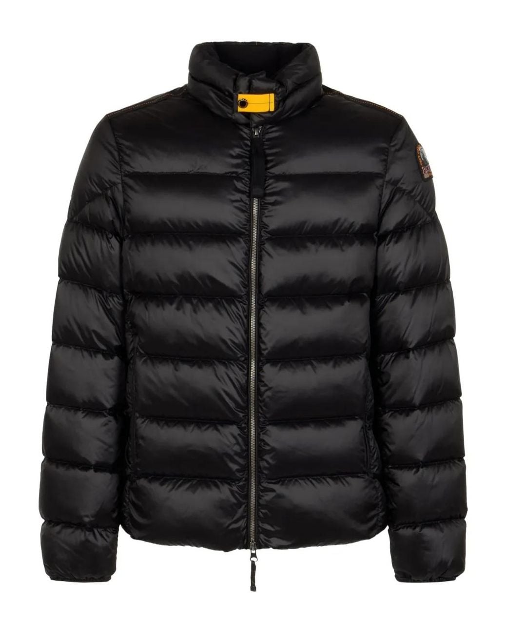 Parajumpers Black Logo-Patch Padded Jacket for men