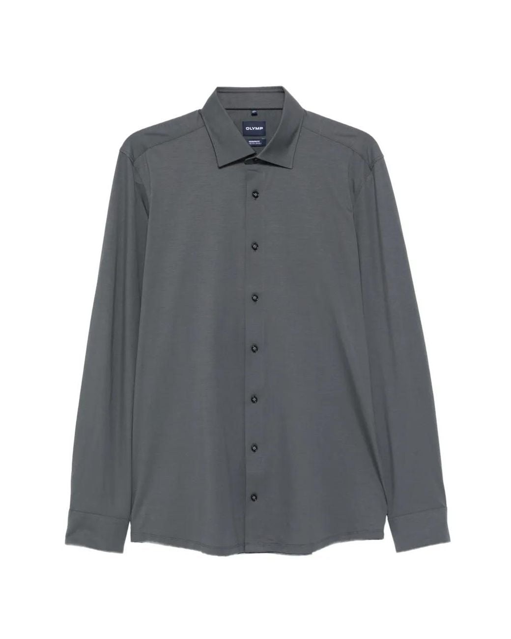 Olymp Gray Long-Sleeve Button-Up Shirt for men