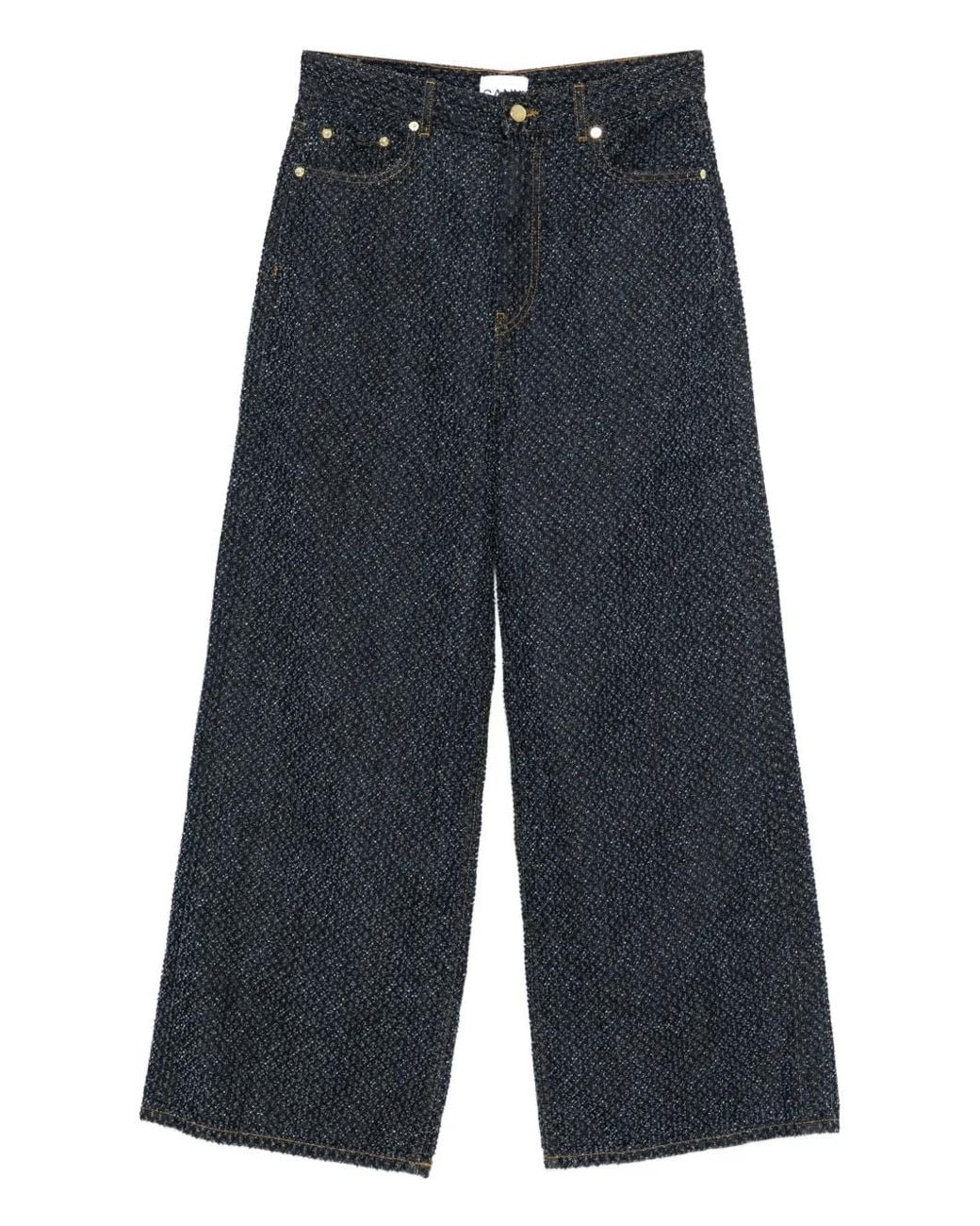 Ganni Blue Loose High Rise Jeans