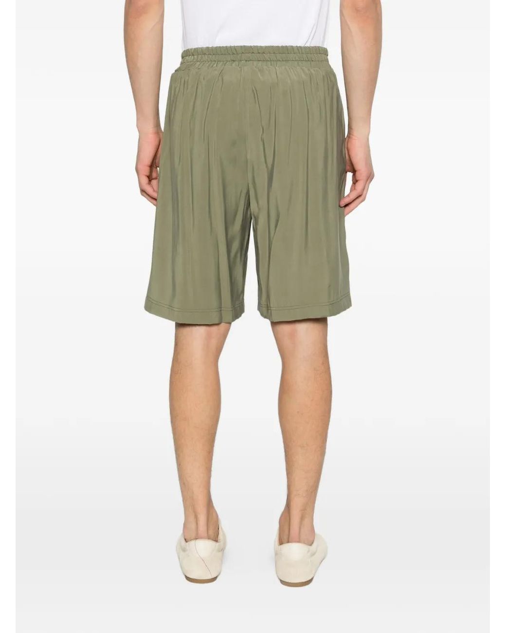 FAMILY FIRST Green Elasticated-Trim Shorts for men