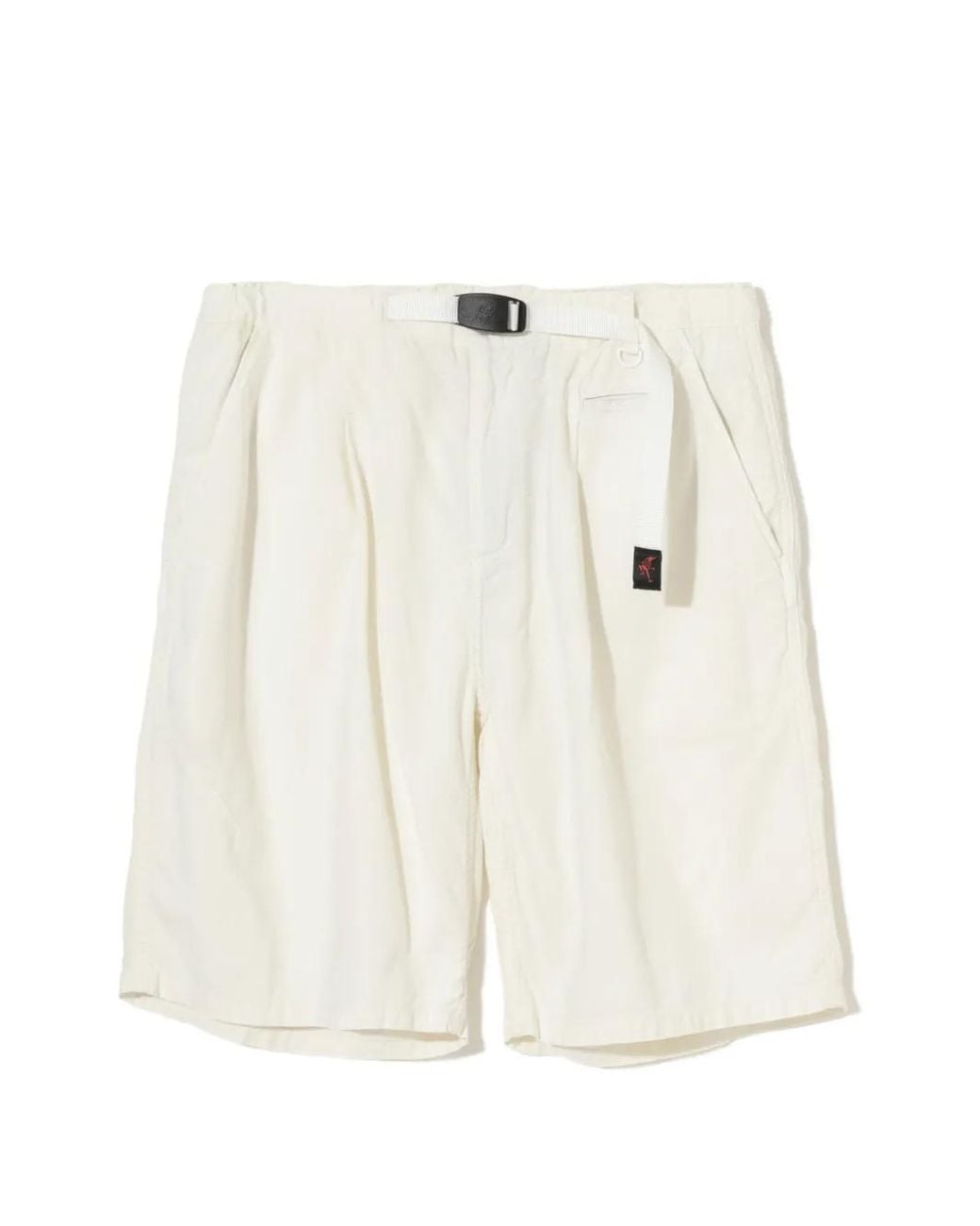 Undercover White X Nonnative Walker Easy Belted Logo-Patch Shorts for men