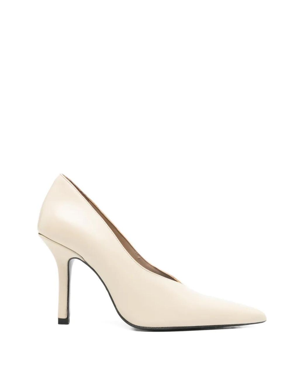 Patrizia Pepe White Leather Heeled Pumps
