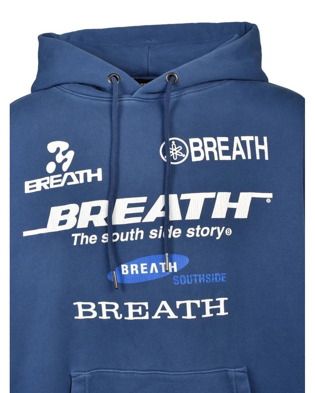 BREATH Blue Company Graphic-Print Hoodie for men
