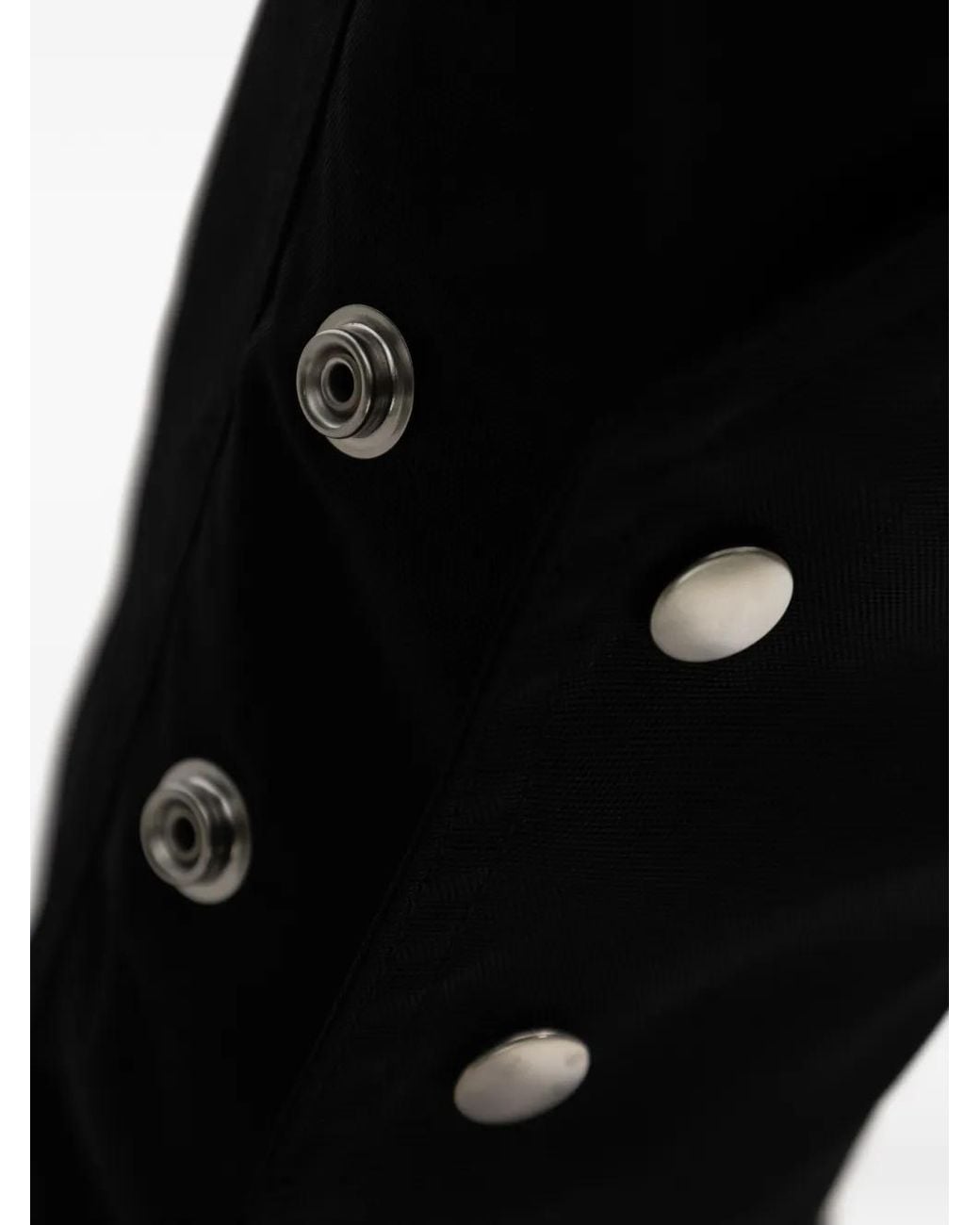 Rick Owens Black Panelled Press-Stud Trousers