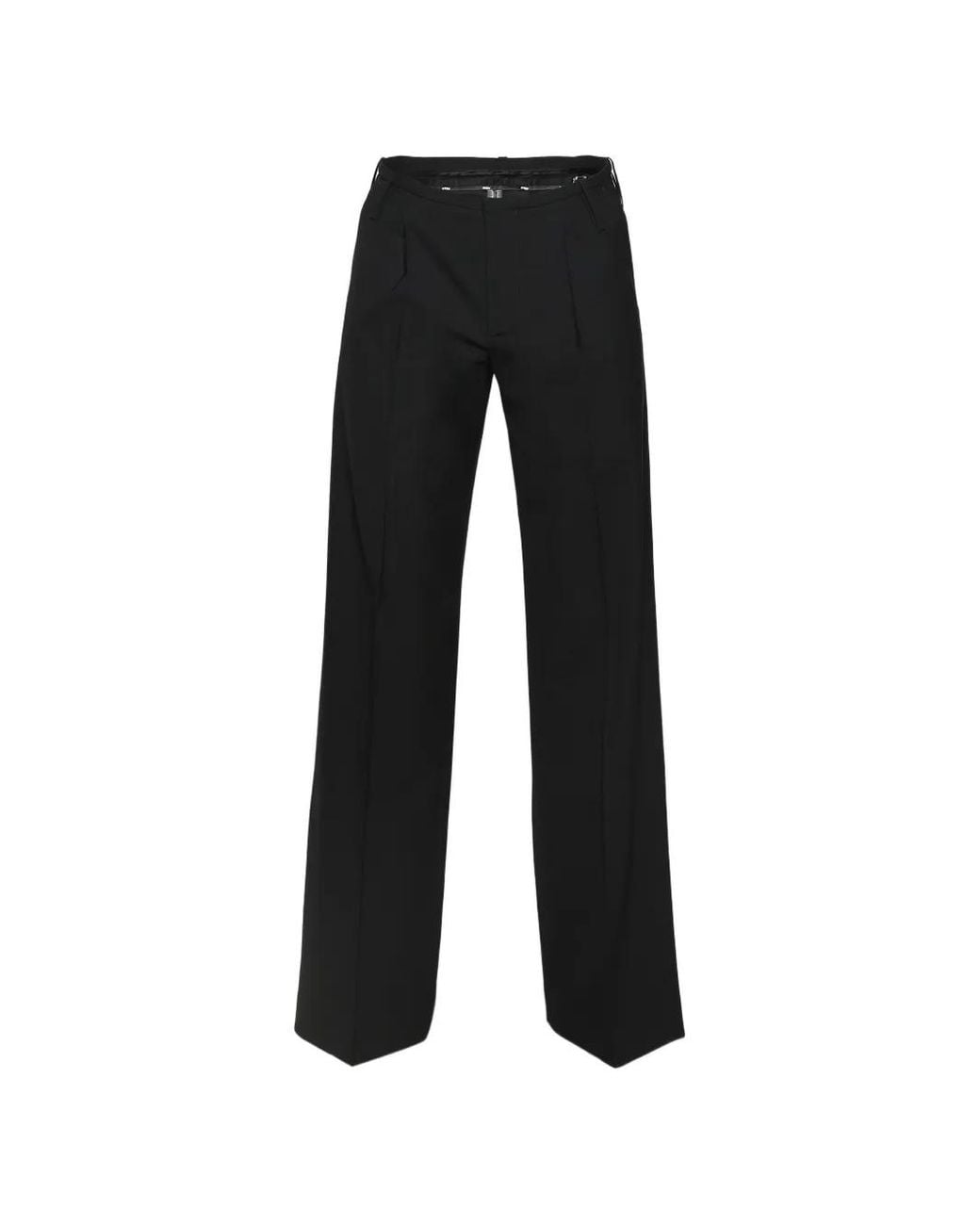 032c Black Straight Leg Suit Trousers for men