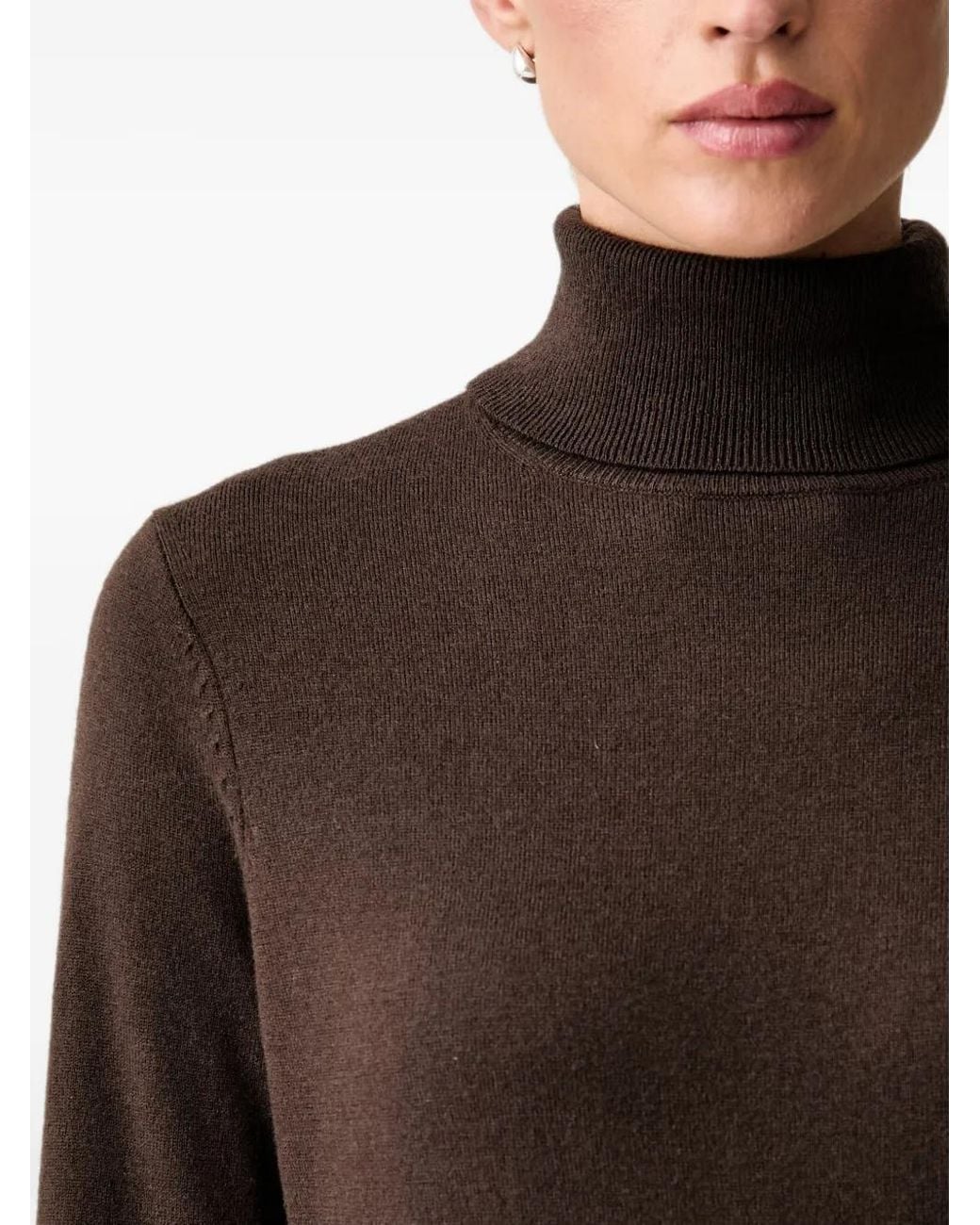 Marc O' Polo Black Roll-Neck Knitted Maxi Dress