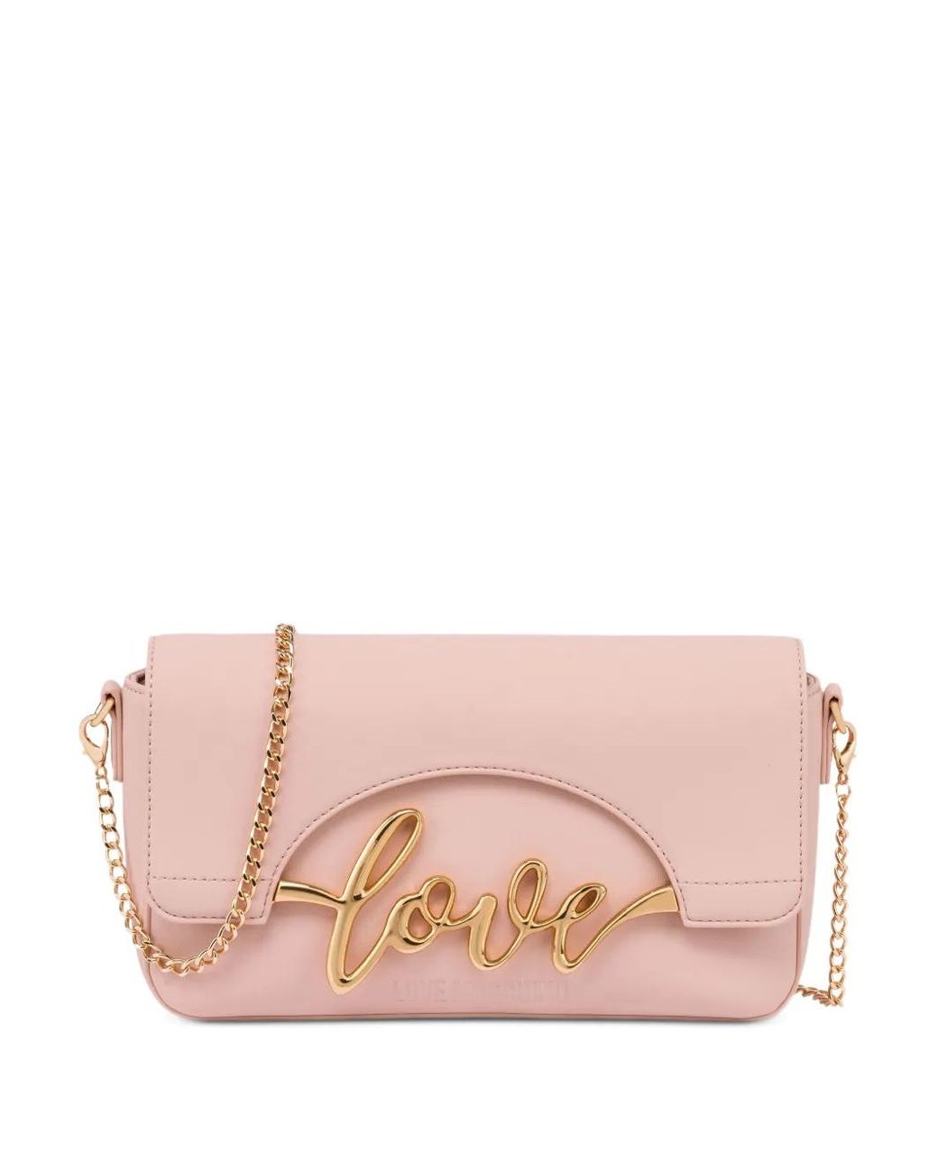 Love Moschino Pink Logo-Plaque Shoulder Bag