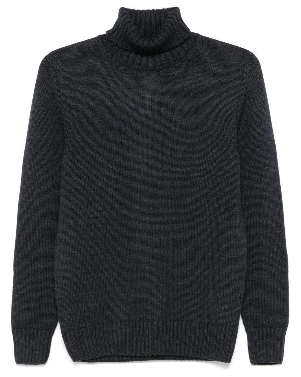 Drumohr Blue Turtleneck Sweater for men