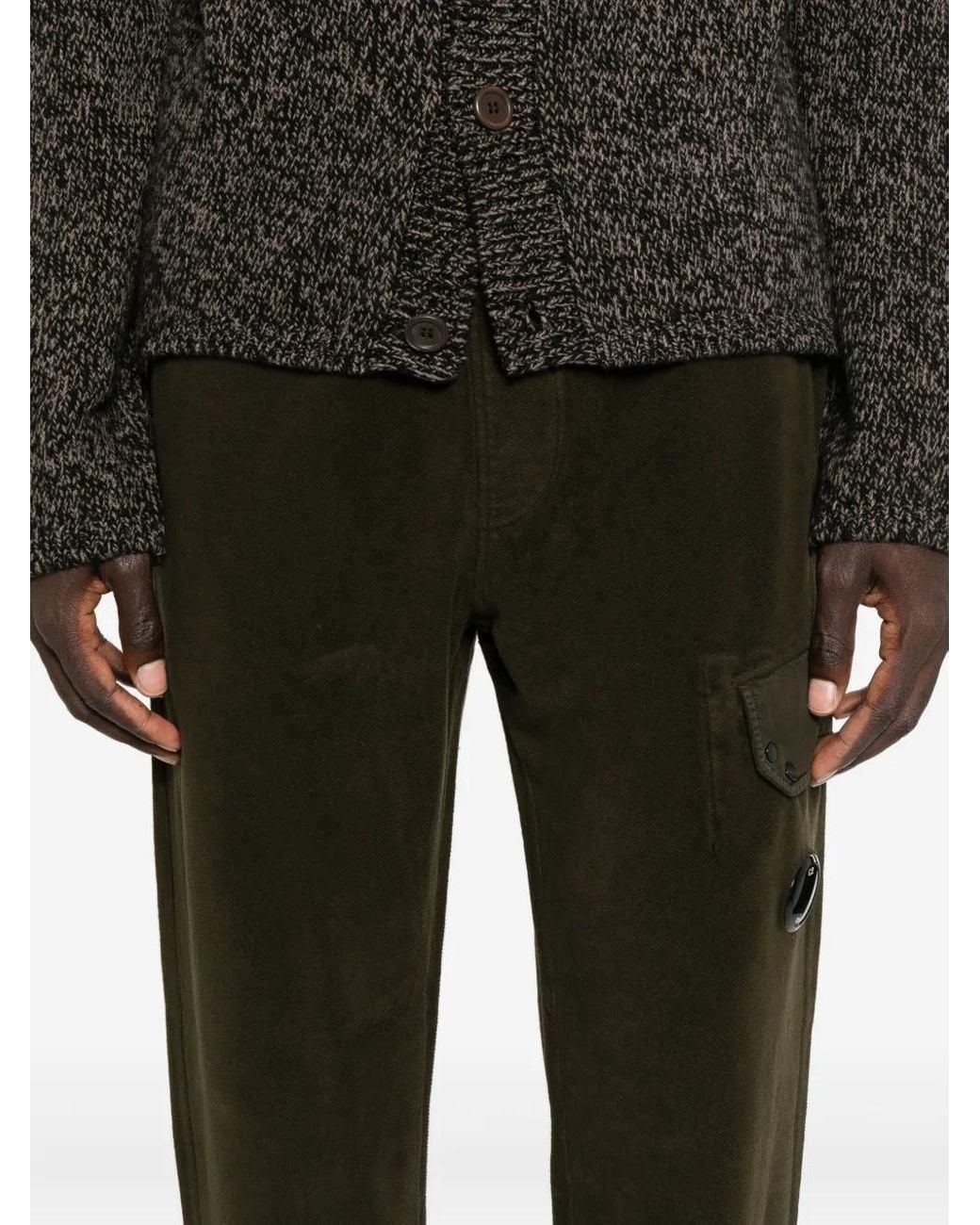 C P Company Black Drawstring Trousers for men