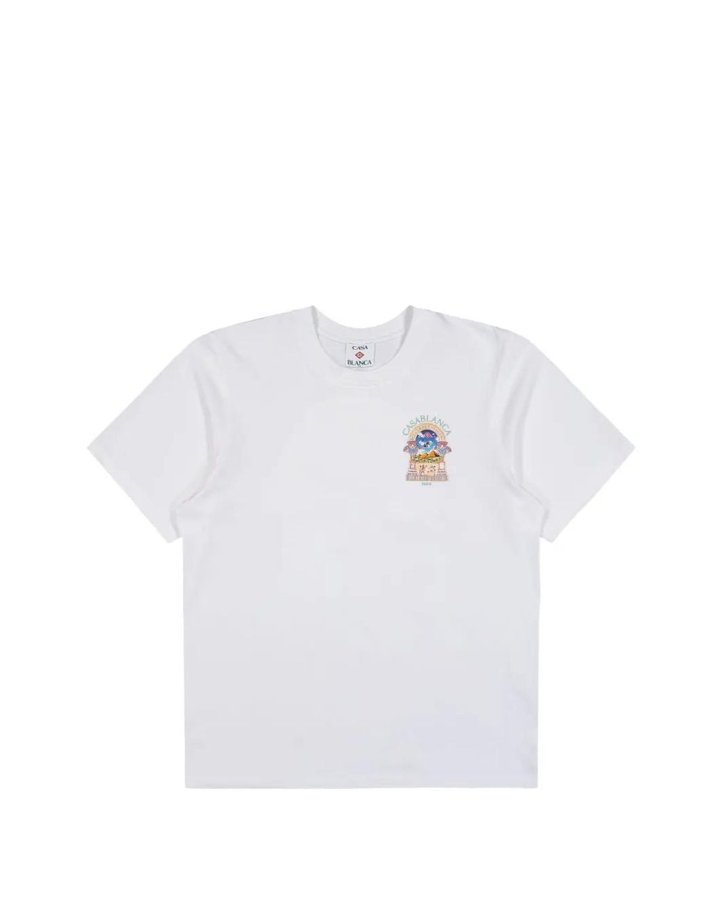 Casablanca White Organic Cotton Classic T-Shirt for men
