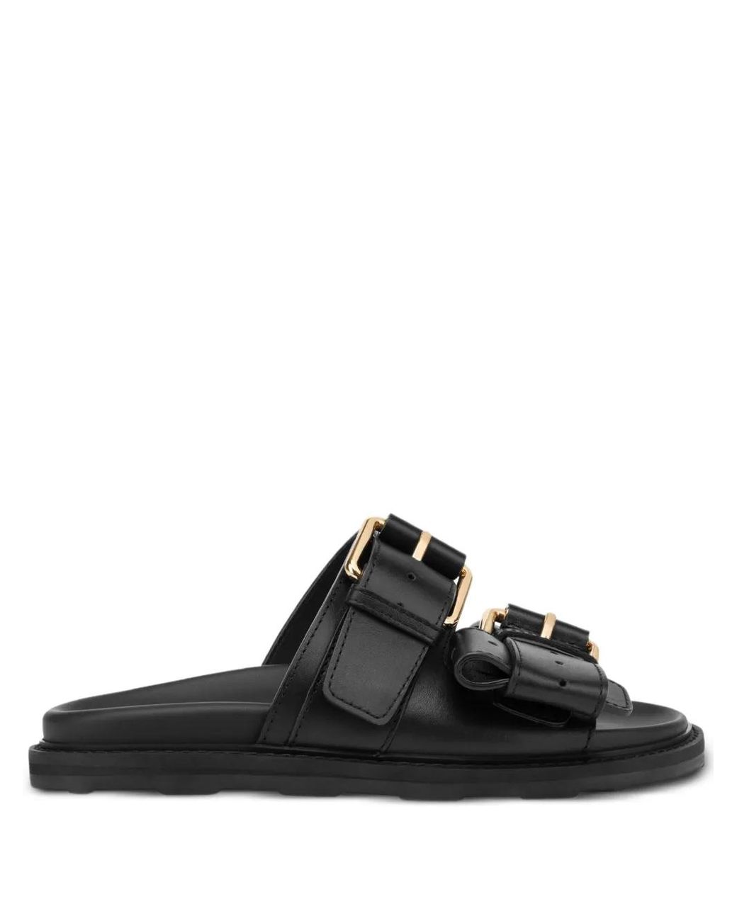 Moschino Black Calf Sandals