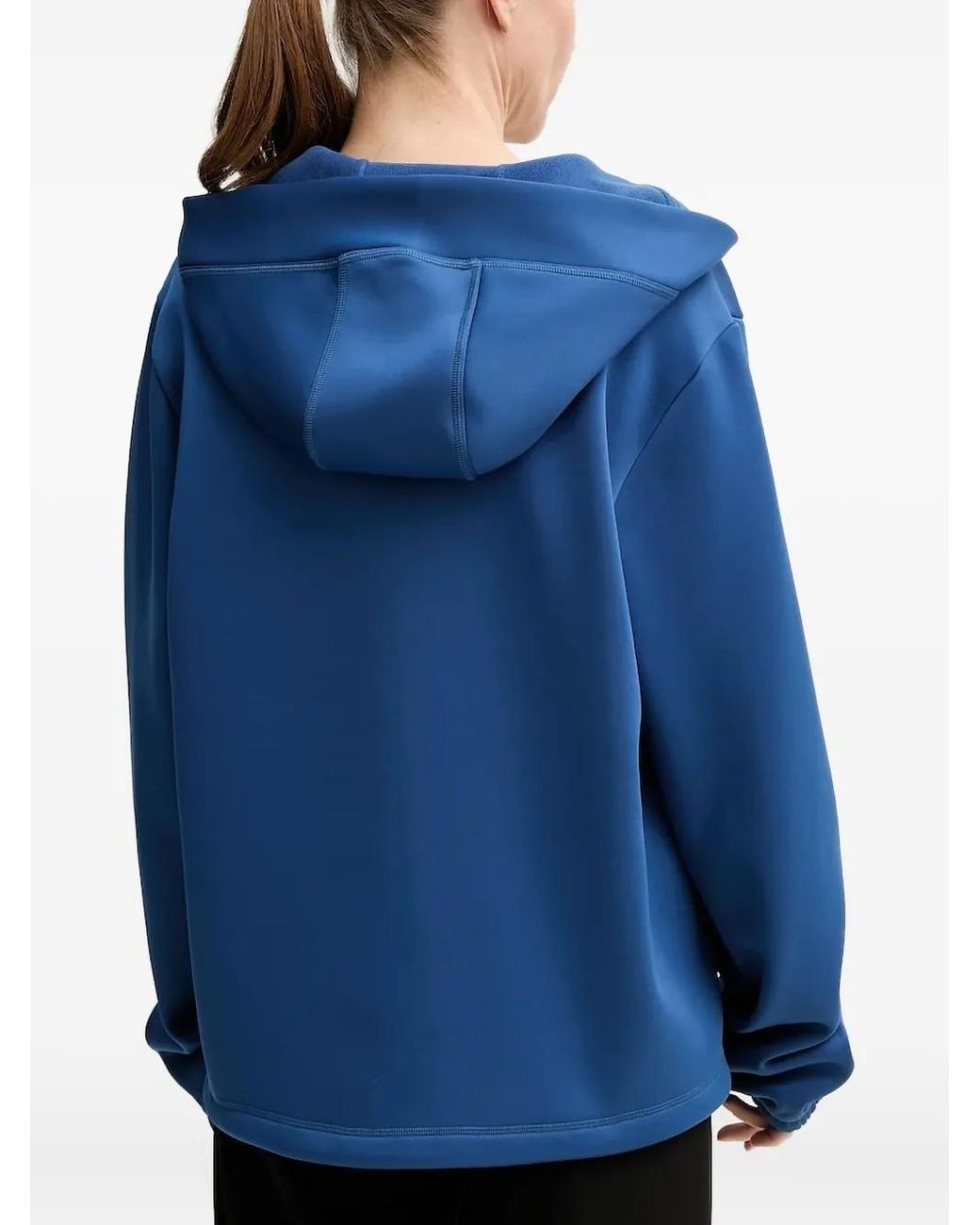 Rains Blue Full-Zip Long-Sleeve Hoodie
