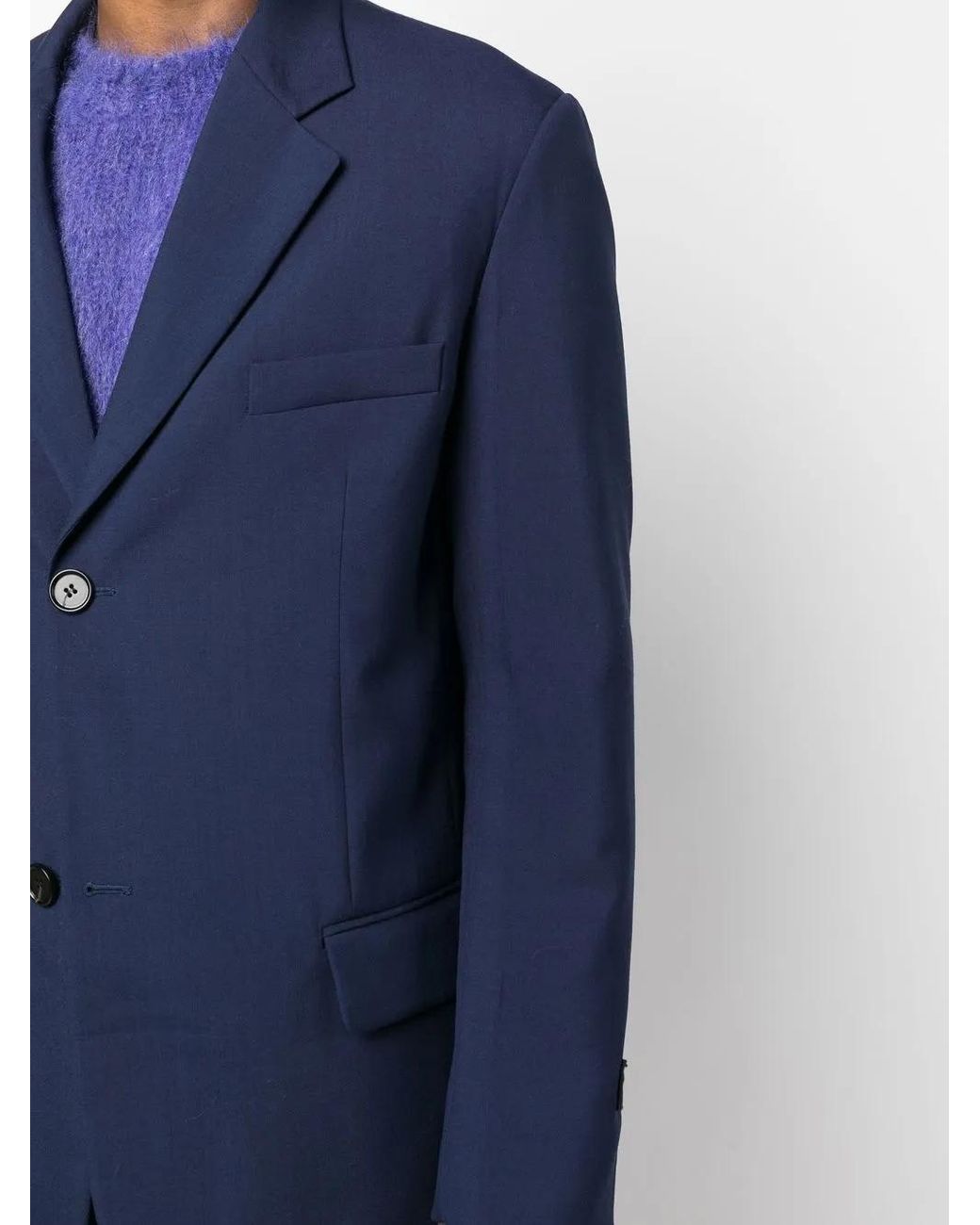 Marni Blue Tropical Wool Blazer for men
