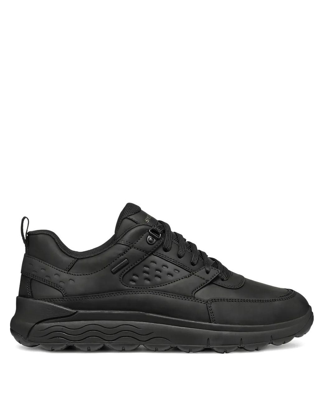Geox Black Spherica All- Leather Sneakers for men
