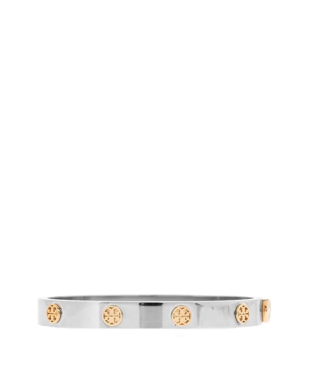 Tory Burch White Icon Scharnier-Armband