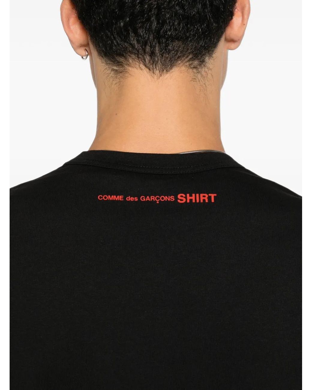 Comme des Garçons Black Logo-Print Cotton T-Shirt for men