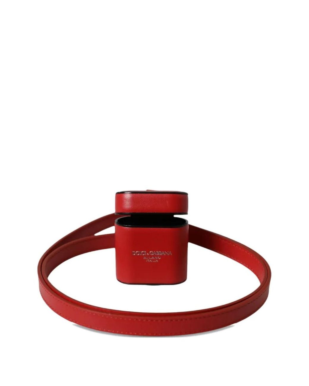 Étui Pour Airpods En Cuir À Logo Imprimé Dolce & Gabbana pour homme en coloris Red
