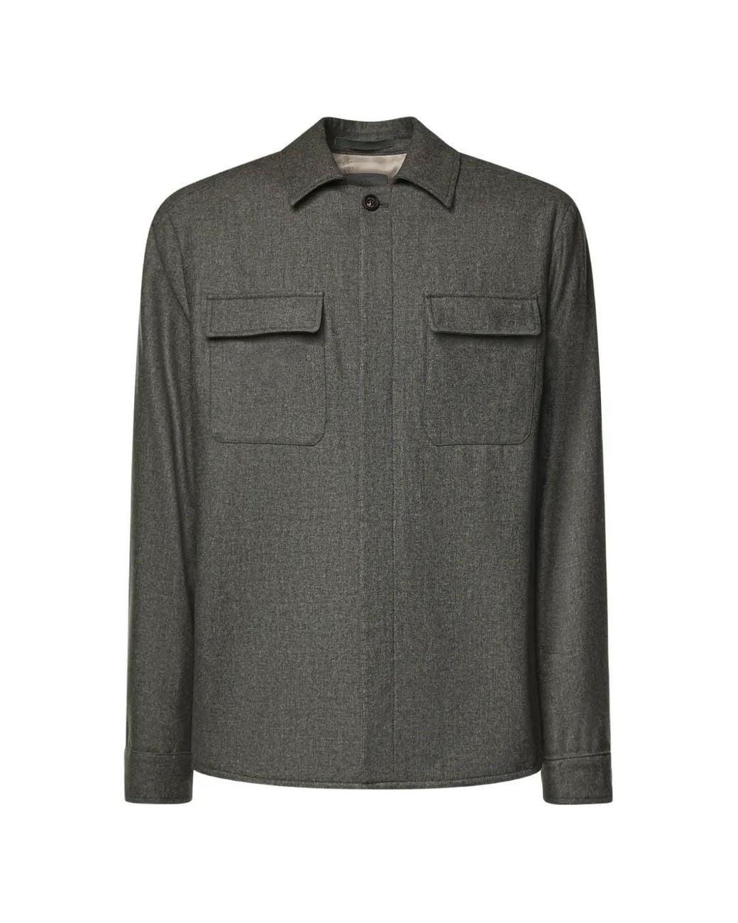 Eleventy Gray Surchemise À Poches À Rabat for men
