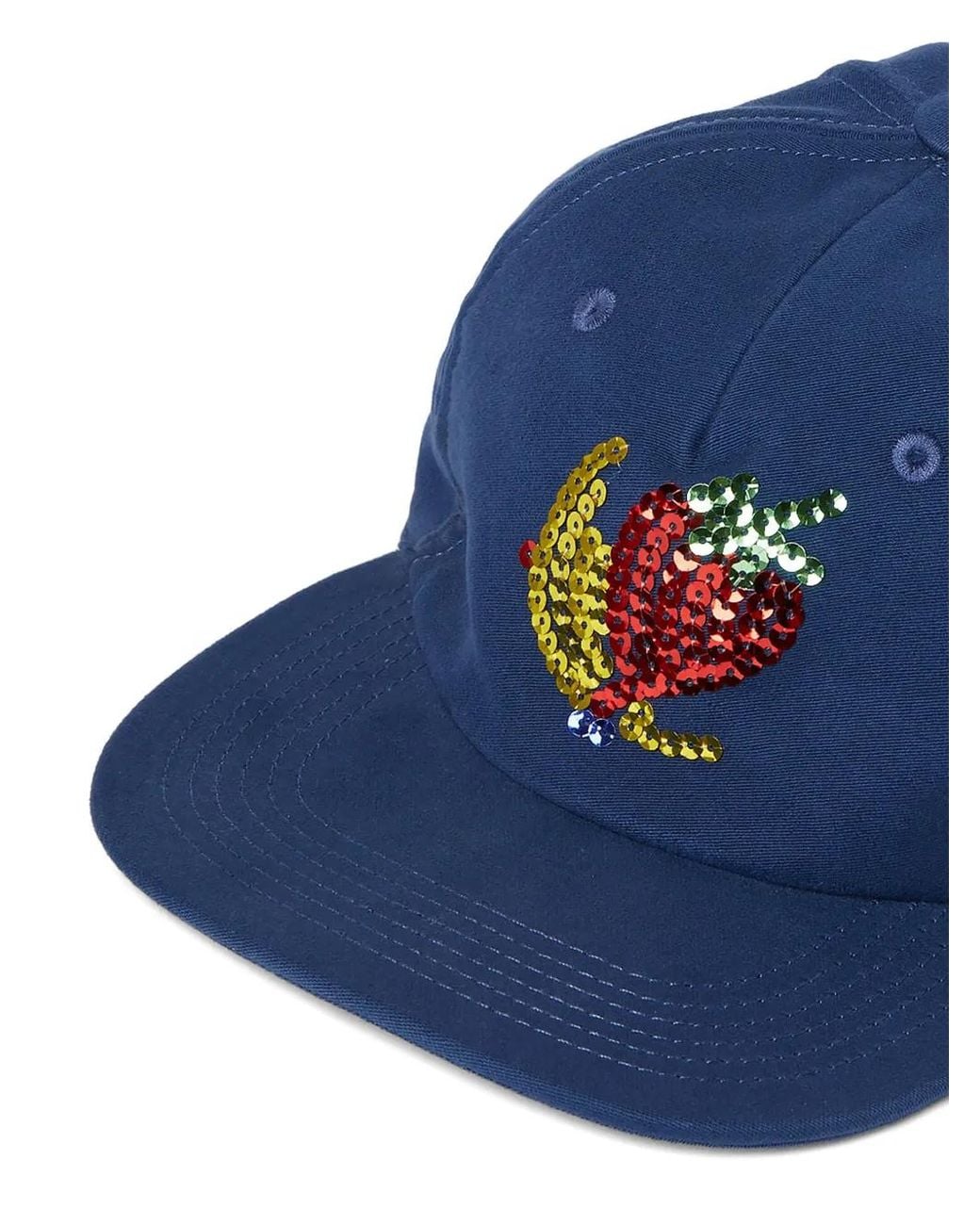Sky High Farm Blue Sequin-Embellished Cap