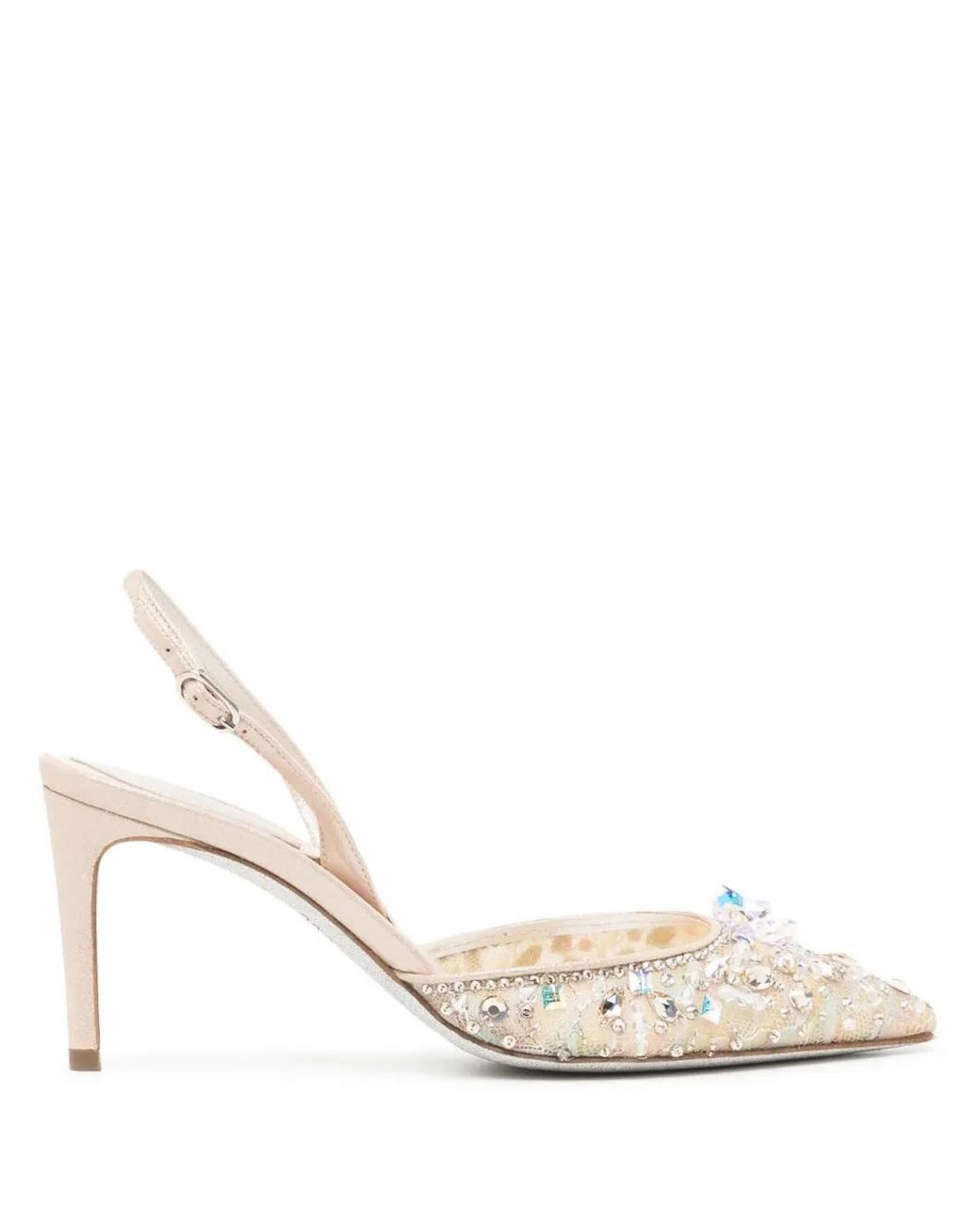 Rene Caovilla Natural Chandelier 70Mm Leather Pumps