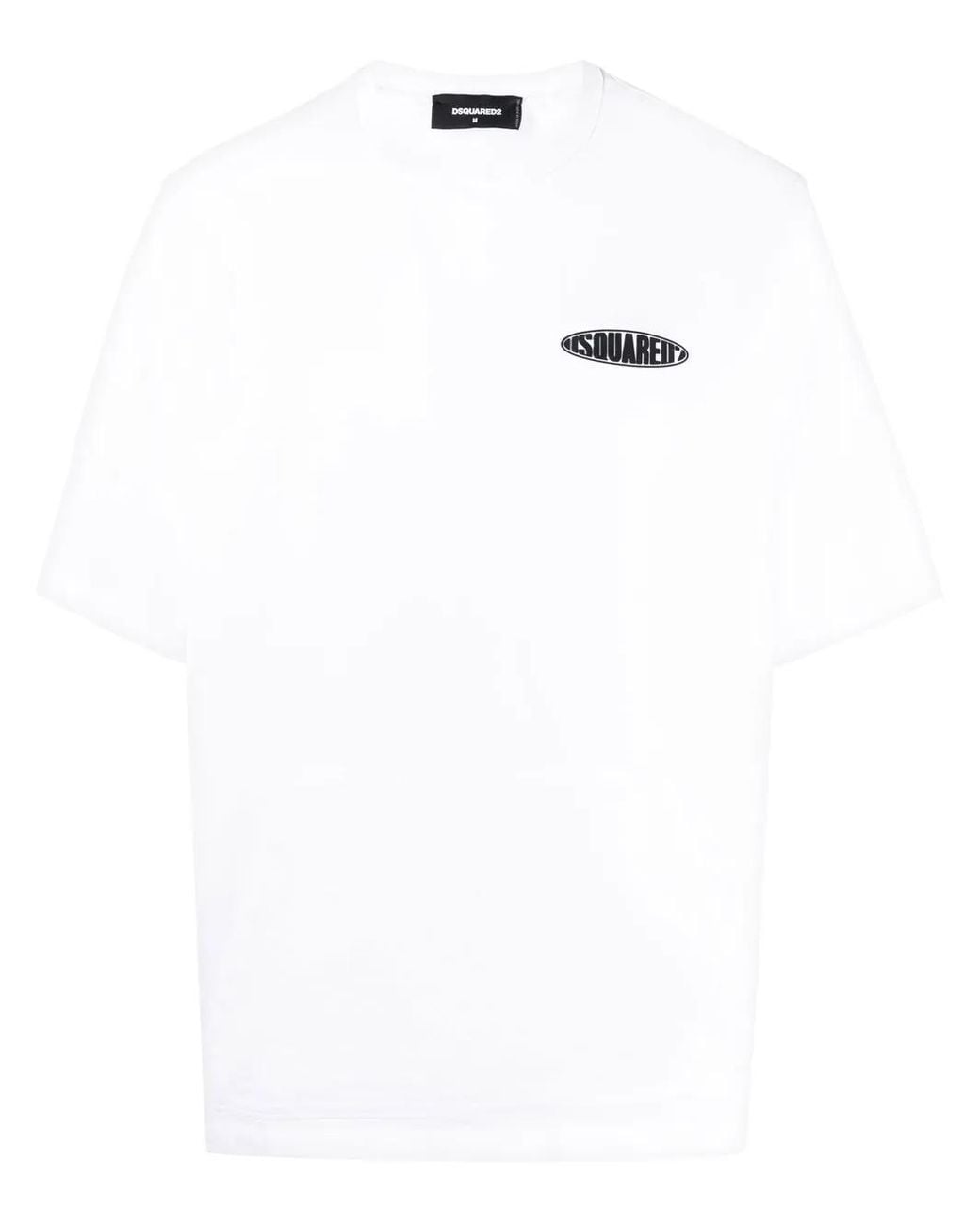 DSquared² White Logo-Print Cotton T-Shirt for men