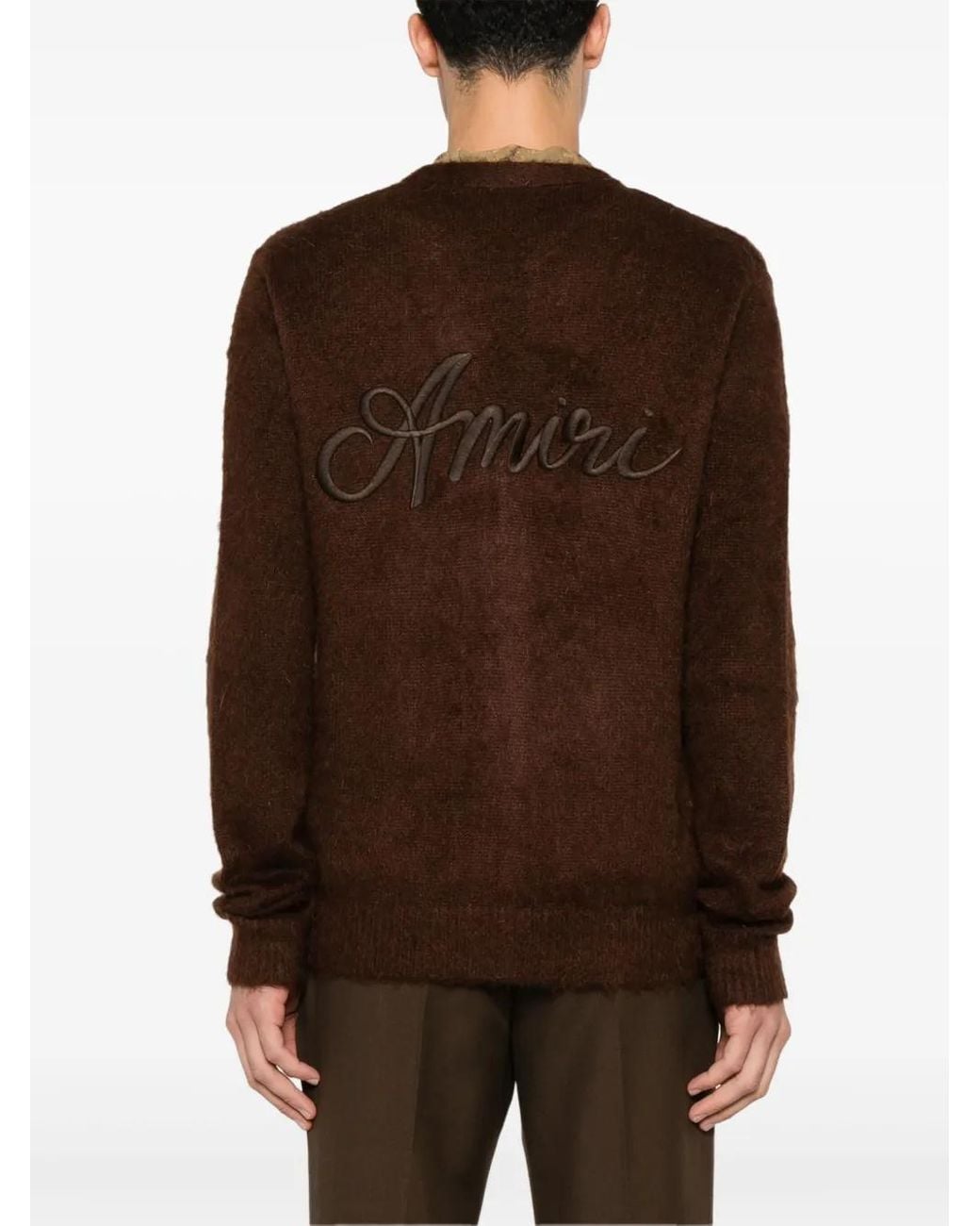 Amiri Brown Ma Swirl Cardigan for men