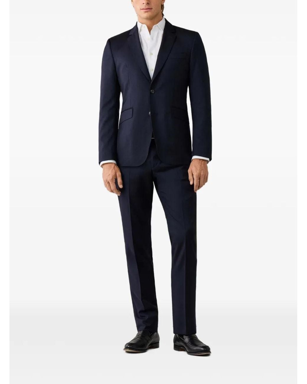 Hackett Blue Heritage Belgravia Herringbone Wool Suit for men