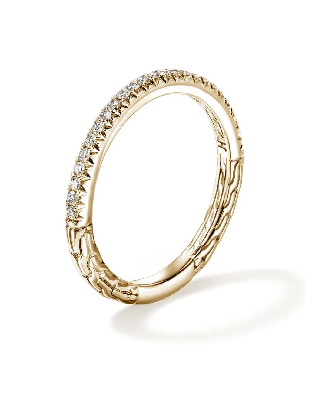 John Hardy White 14Kt Jh Essential Diamond Band Ring